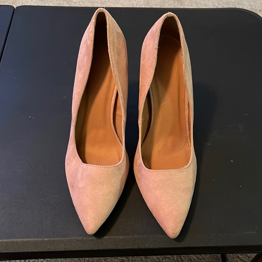 High Heels Nude Suede